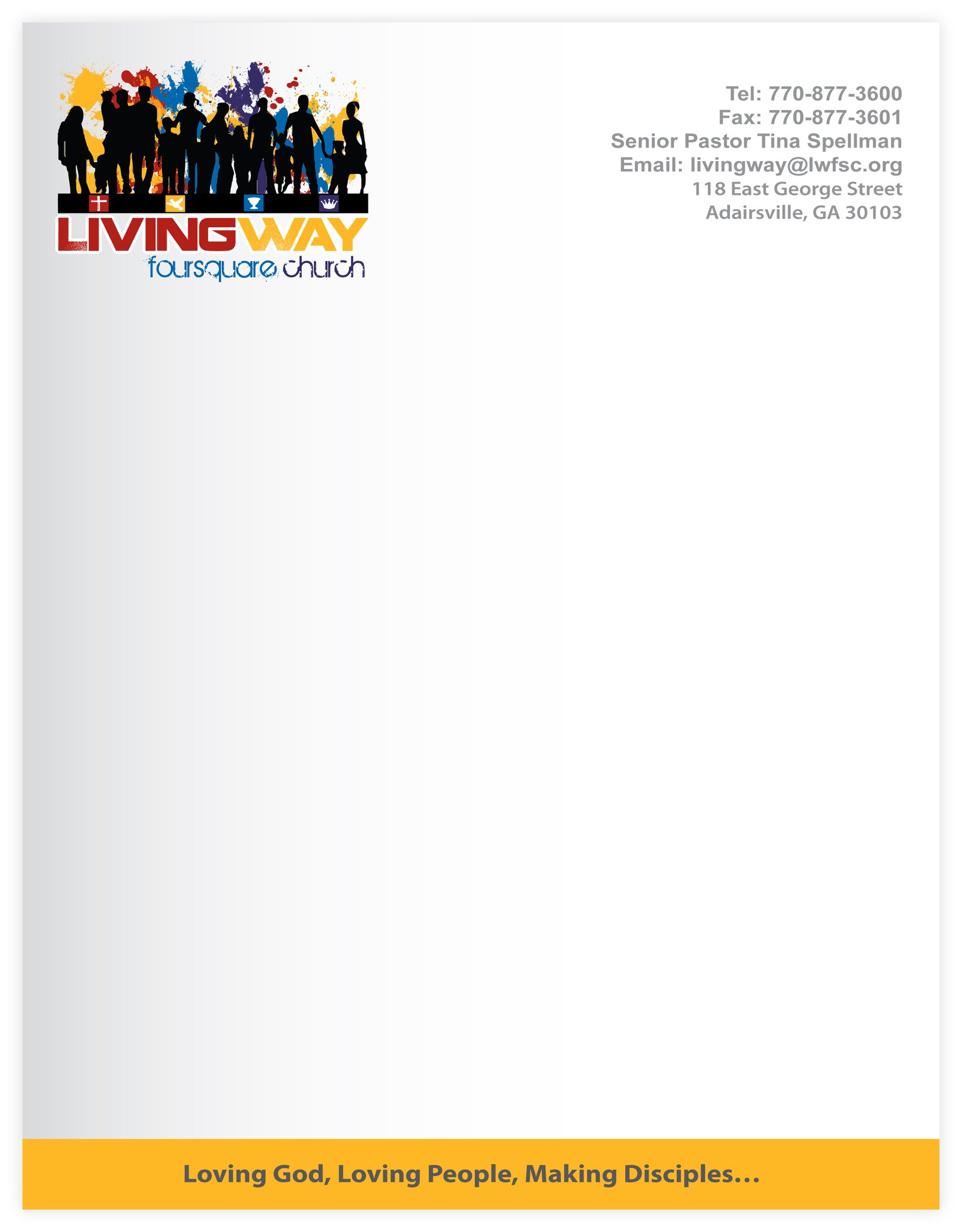 Livingway Foursquare Church Letterhead Design Foi Designs