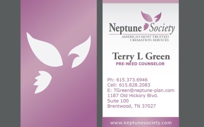 Neptune Society – Business Card Design