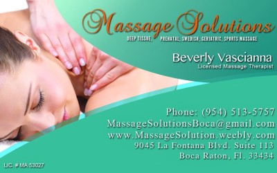 Massage Solutions – Business Card Design